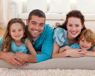 Family, mom, dad, 2 kids